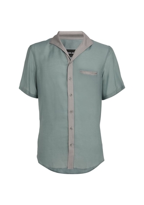 Giorgio Armani Silk Blend Short-Sleeve Shirt