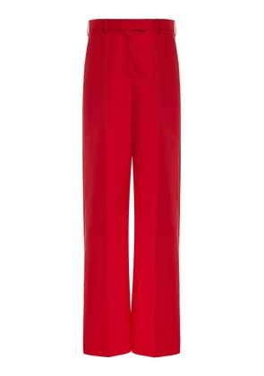 Valentino Garavani - Wool-Silk Straight-Leg Pants - Red - IT 38 - Moda Operandi