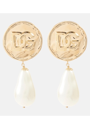Dolce&Gabbana DG faux pearl clip-on earrings