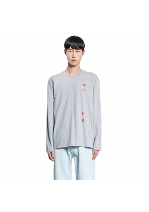 COMME DES GARCONS PLAY MAN GREY T-SHIRTS