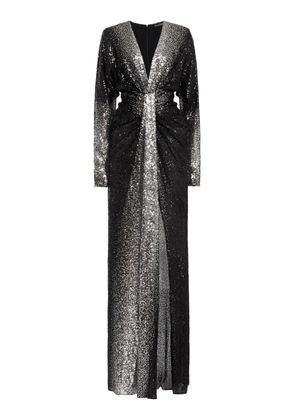 Zuhair Murad - Draped Sequined Gown - Black - FR 34 - Moda Operandi