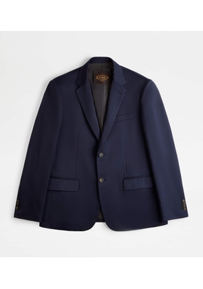 Tod's - Blazer in Cotton, BLUE, L - Jackets