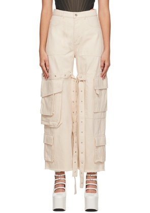 Marques Almeida Beige Multipocket Jeans