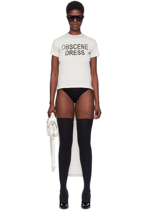VAQUERA Gray 'Obscene Dress' T-Shirt