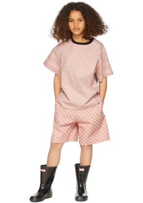 même. SSENSE Exclusive Kids Pink Check Block Shorts