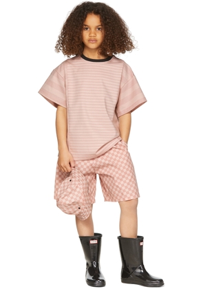 même. SSENSE Exclusive Kids Pink Stripe Block T-Shirt