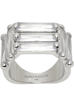 Alan Crocetti Silver Crystallised Armour Ring