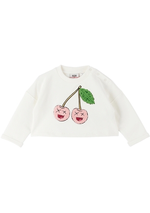 GCDS Kids Baby Off-White Cherry Sweatshirt
