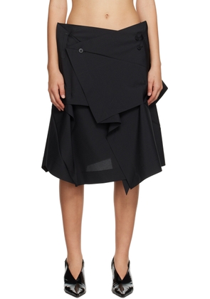 132 5. ISSEY MIYAKE Black Solid Skirt
