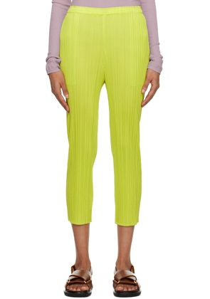 PLEATS PLEASE ISSEY MIYAKE Yellow Monthly Colors December Trousers