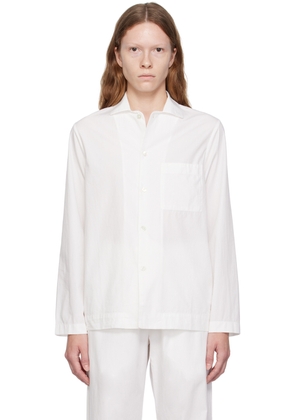 Tekla White Button Pyjama Shirt