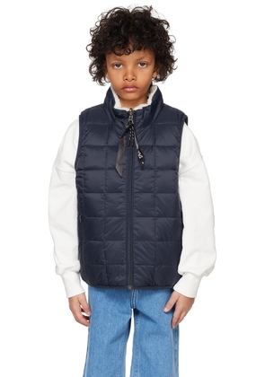 TAION Kids Navy & White Quilted Reversible Vest