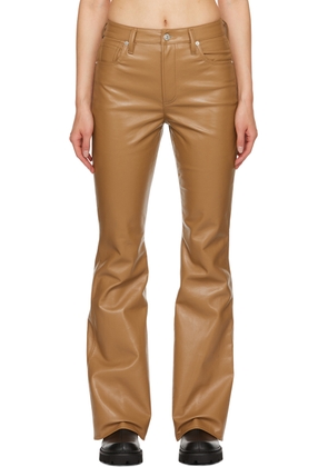 Citizens of Humanity Tan Lilah Leather Pants