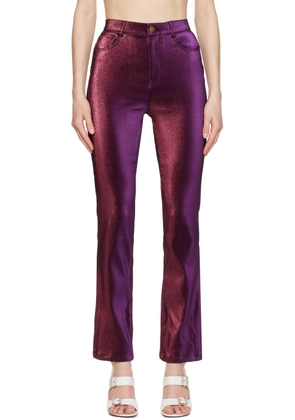 AREA Purple Slit Trousers