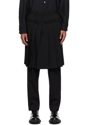 UNDERCOVER Black Layered Trousers