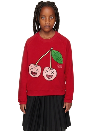 GCDS Kids Kids Red Cherry Sweatshirt