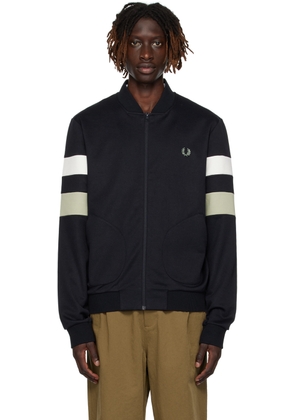 Fred Perry Navy Tipped Sleeve Track Jacket