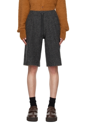 Dries Van Noten Gray Pleated Shorts