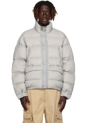 C2H4 Gray Quilted Down Jacket