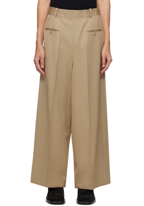 Hed Mayner Beige Creased Trousers