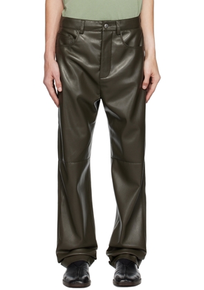 Nanushka Gray Aric Vegan Leather Pants
