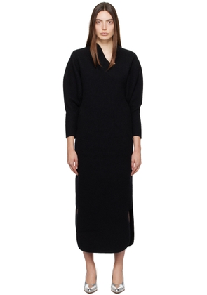 Mame Kurogouchi Black V-Neck Maxi Dress