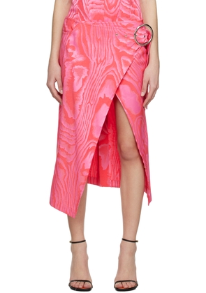 Marques Almeida Pink Side Split Midi Skirt
