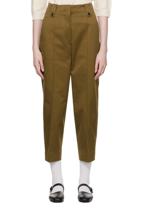 Margaret Howell Khaki Cropped Trousers
