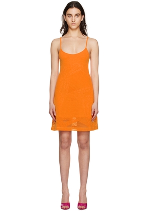 Diesel Orange D-Jaqunet Mini Dress