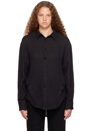 Eckhaus Latta Black Button Down Shirt