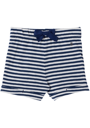 Petit Bateau Baby Navy & White Striped Shorts