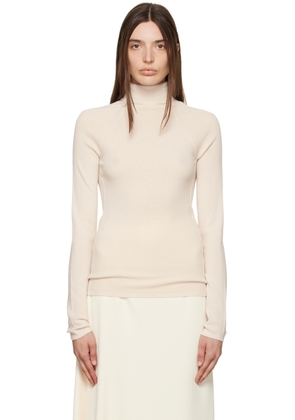 House of Dagmar Off-White Pinched Seam Turtleneck
