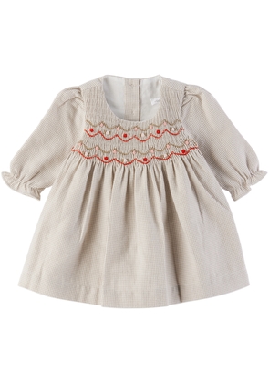 Tartine et Chocolat Baby Beige Embroidered Dress