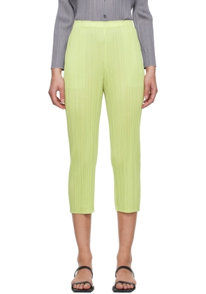 PLEATS PLEASE ISSEY MIYAKE Green Monthly Colors April Trousers