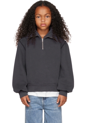 Longlivethequeen Kids Gray Half-Zip Sweatshirt