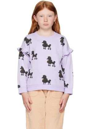 Daily Brat Kids Purple Poodle Sweatshirt