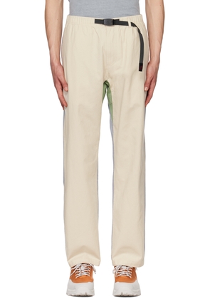 Gramicci Beige & Blue Relaxed-Fit Trousers