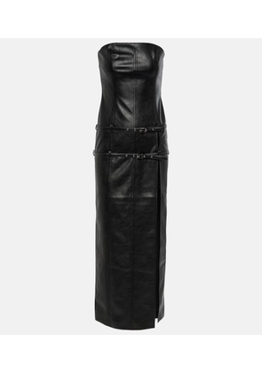 Aya Muse Saima faux leather maxi dress