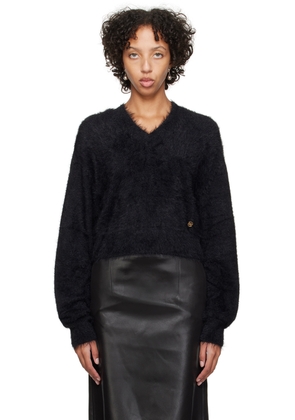 Recto Black Cropped Sweater