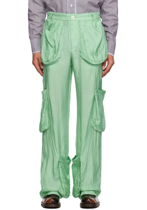 Edward Cuming Green Cargo Pocket Trousers