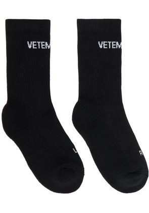 VETEMENTS Black Rib Socks