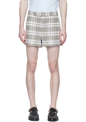 Thom Browne Gray Check Shorts