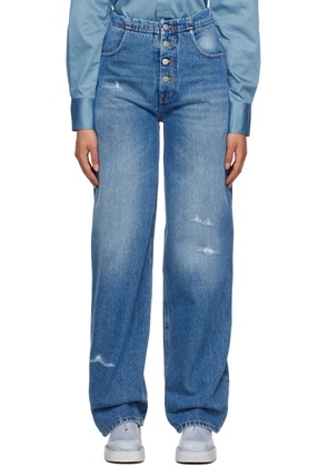 MM6 Maison Margiela Blue High-Waisted Jeans