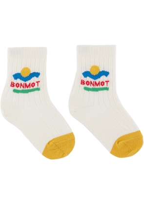 Bonmot Organic Kids White Sunset Socks