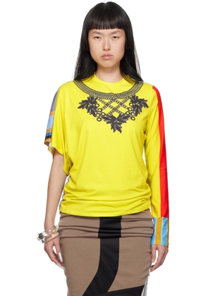 Diana Sträng Yellow Colorblock Long Sleeve T-Shirt