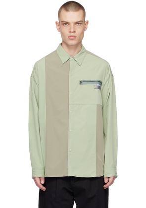Izzue Green Tonal Patch Shirt