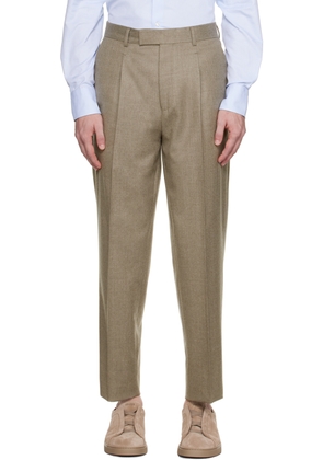 ZEGNA Gray Creased Trousers