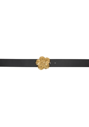 Kenzo Reversible Black & Tan Boke Flower Belt