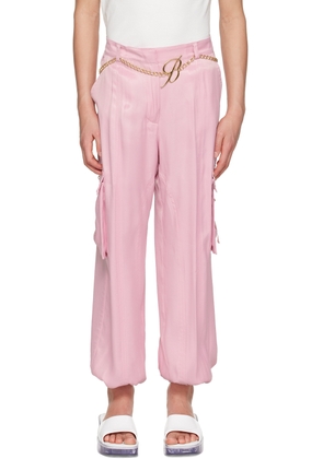 Miss Blumarine Kids Pink Belted Cargo Pants