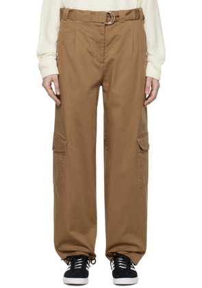 Lacoste Brown Cinch Belt Trousers